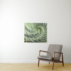 Tapiz Un Succulent verde y blanco