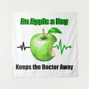 Tapiz Una Apple al día mantiene alejado al Médica