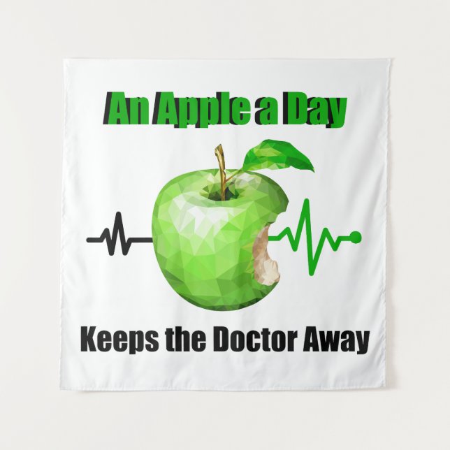 Tapiz Una Apple al día mantiene alejado al Médica (Anverso)