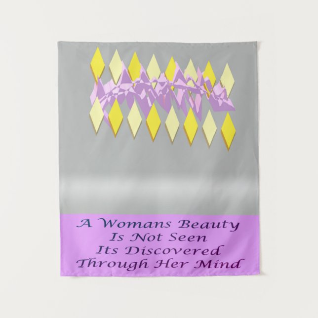 Tapiz Una característica de poema de un mensaje de belle (Anverso)