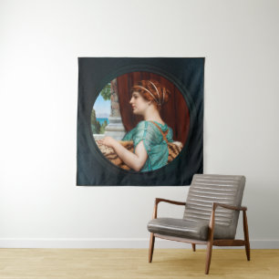 Tapiz Una dama de pueblo por John William Godward