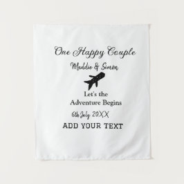 Tapiz Una feliz pareja comencemos la aventura comienza b