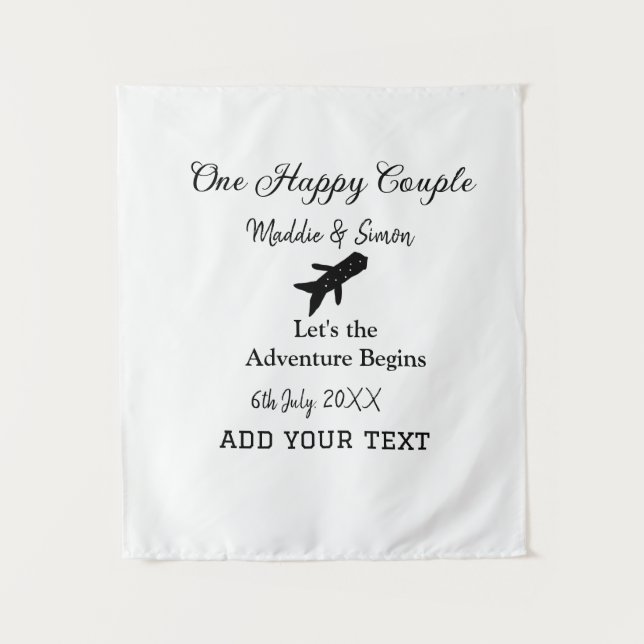 Tapiz Una feliz pareja comencemos la aventura comienza b (Anverso)