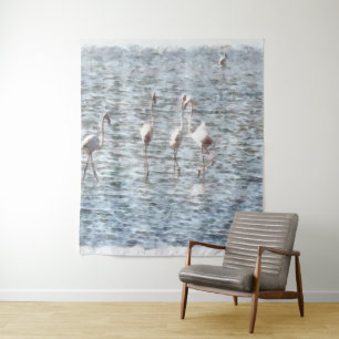 Tapiz Una Flamboyante Patata De Flamingos