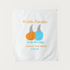 Tapiz Una pequeña calabaza está en camino baby shower na