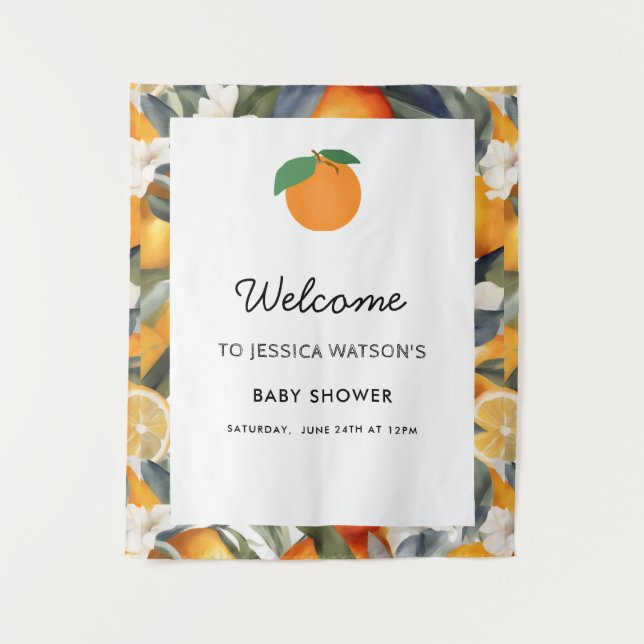 Tapiz Una pequeña corbata está en camino de Citrus Baby  (Anverso)