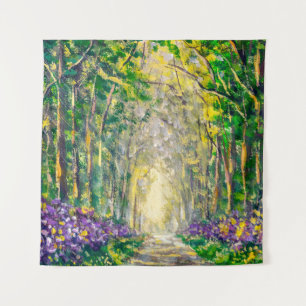 Tapiz Una pintura al óleo sobre lienzo de temporada