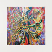 Una pintura al óleo sobre lienzo. Música, el chica