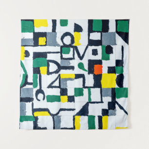 Tapiz Una Pintura De Cuchillo De Paleta; Pintura de cuad