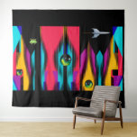 Tapiz Una visión de la Iglesia de la cuenta regresiva fi<br><div class="desc">Visión de la Iglesia de la Cuenta regresiva Final (Versión 2),  2023,  Ken Gage. Medios mixtos: surrealismo pop.</div>