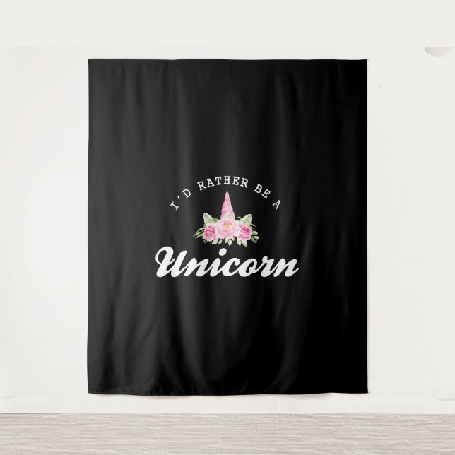 Tapiz Unicorn Prefiero ser un unicornio (Anverso)