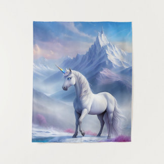 Tapiz Unicornio místico en un mágico reino de la fantasí