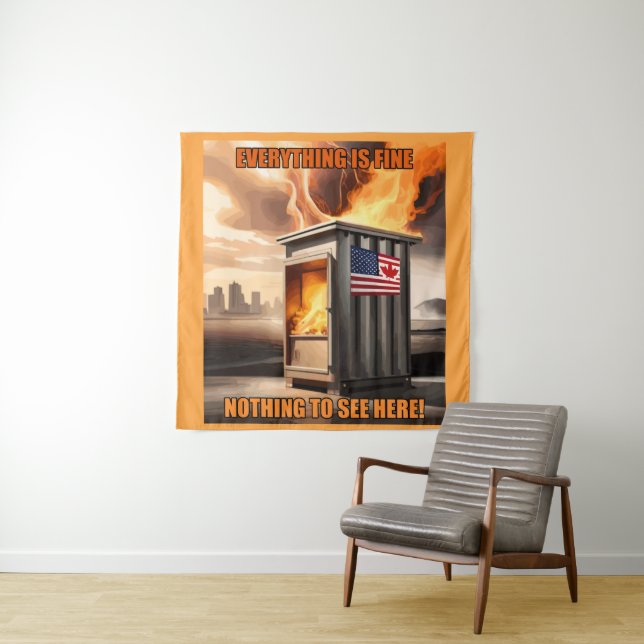 Tapiz Unidad Norteamericana: Subiendo en el humo (In situ)