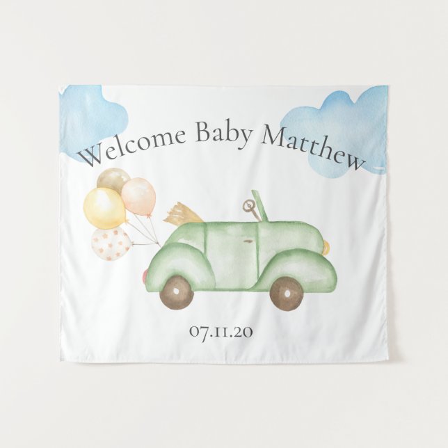 Tapiz Unidad por Baby Shower (Anverso (horizontal))