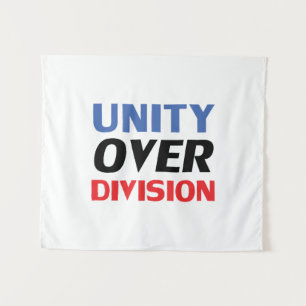 Tapiz "Unidad sobre División" Blanco Rojo Azul