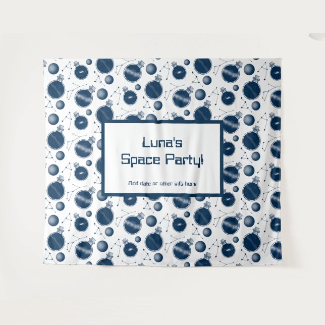 Tapiz Universo en un Fiesta de botella (Anverso (horizontal))