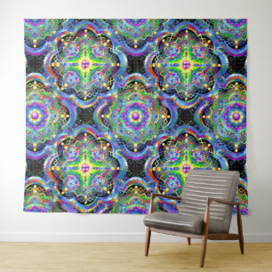 Tapiz Universo Mandala Colores Psicodélicos