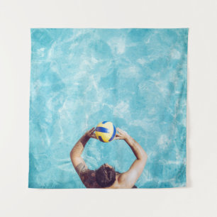Tapiz Unknown person playing beach volleyball