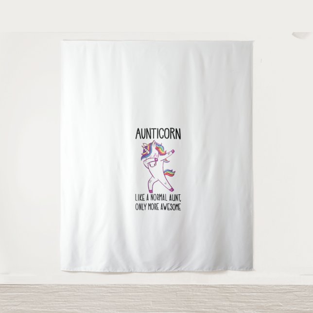 Tapiz Unticornio de unicornio como tía normal (Anverso)