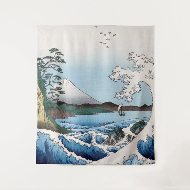 Tapiz Utagawa Hiroshige - Mar frente a Satta, Provincia  (Anverso)