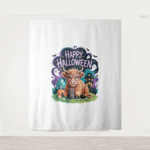 Tapiz Vaca de Halloween Cute Highland (2)