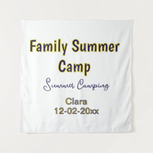 Tapiz Vacaciones de camping familiar personalizadas agre