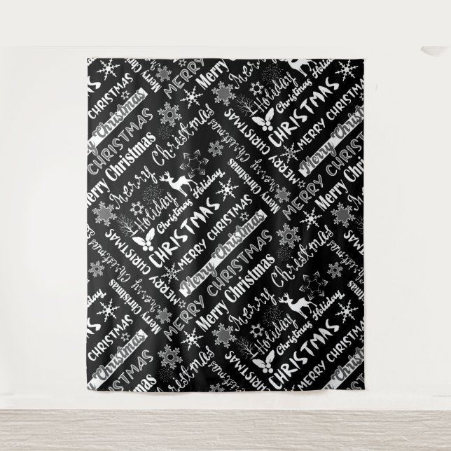 Tapiz vacaciones de navidades, patrón de Navidades (Anverso)