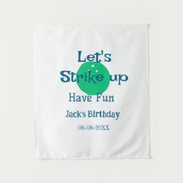 Tapiz Vamos a divertirnos pelota verde cumpleaños nombre