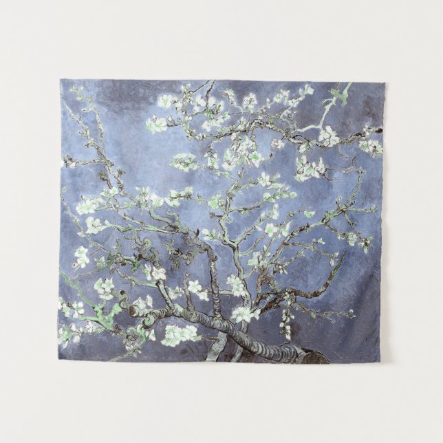 Tapiz Van Gogh Almond Blossoms Steel Blue (Anverso (horizontal))