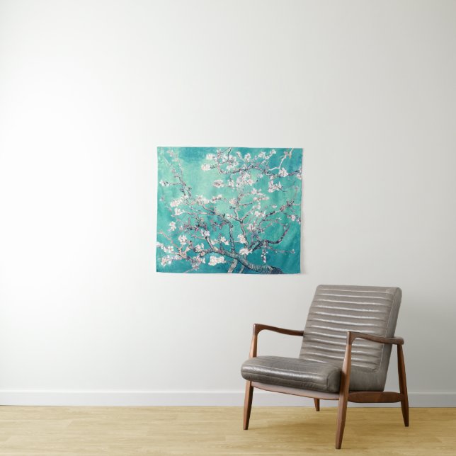 Tapiz Van Gogh Almond Flores Turquoise (In situ (horizontal))