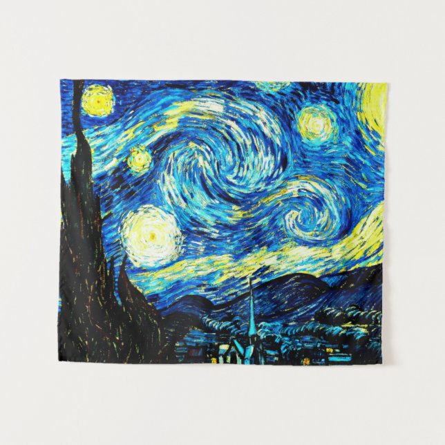 Tapiz Van Gogh - Noche estrellada, (Anverso (horizontal))