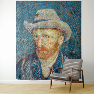 Tapiz Van Gogh - Retrato propio con un Gorra de Grey Fel
