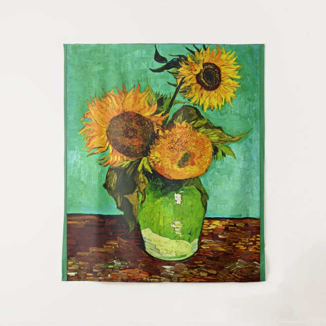 Tapiz Van Gogh - Sunflowers (3) Tapestry (Anverso)