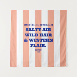 Tapiz Vaquera Costera Con Estilo Occidental Raya De Caba