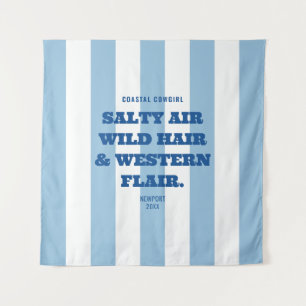 Tapiz Vaquera Costera Occidental Flair Blue Cabana Strip