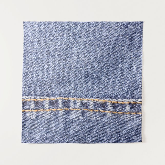 Tapiz Vaqueros azules: textura de coser detallada. (Anverso)