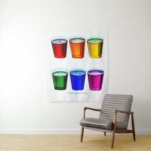 Tapiz Vasos de chupito de SlipperyJoe's seis tazas dispu