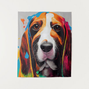 Tapiz Vasset Hound Dog Mascota Cute Adorable Animal Comp