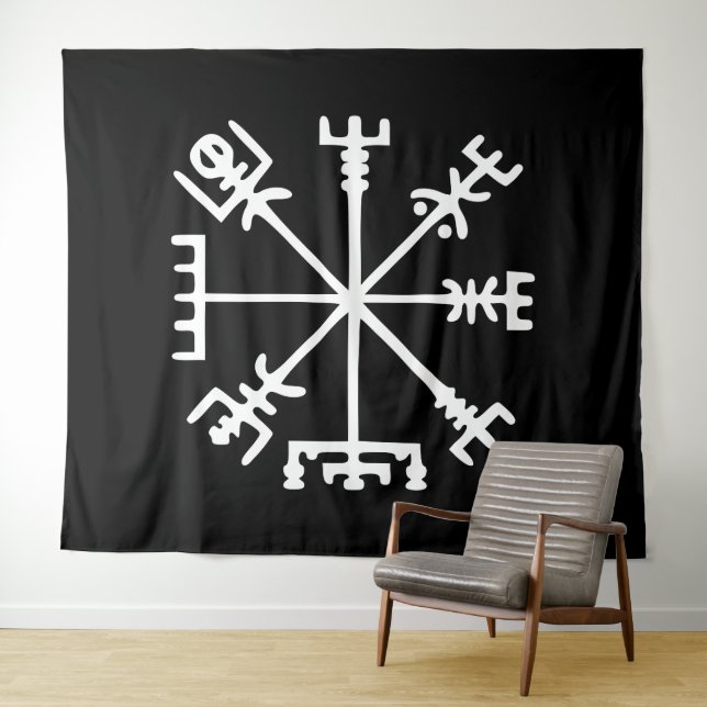 Tapiz Vegvísir (Brújula Vikinga) (In situ (horizontal))