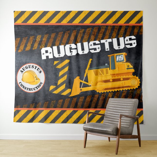 Tapiz Vehículo de Construcción|Negro y Amarillo| 1er Cum (In situ (horizontal))