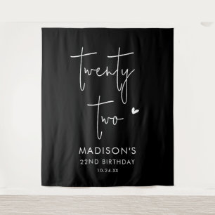 Tapiz Veintidós Minimalistas 22º cumpleaños