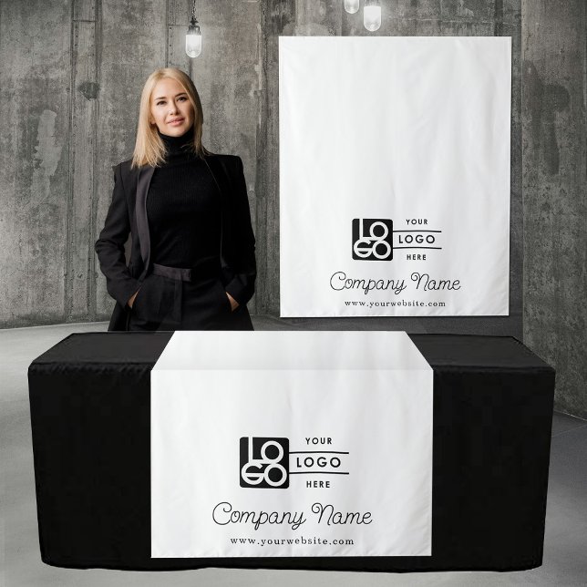 Tapiz Vendor Business Logo Table Runner Banner Script (Vendor Business Logo Table Runner Banner Script Tapestry)