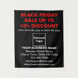 Tapiz Venta de Business Black Friday sobre tapicería neg