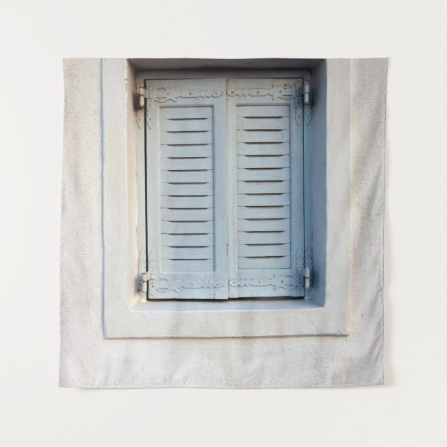 TAPIZ VENTANA DE 2 PUERTAS DE MADERA GRIS CERRADA (Anverso)