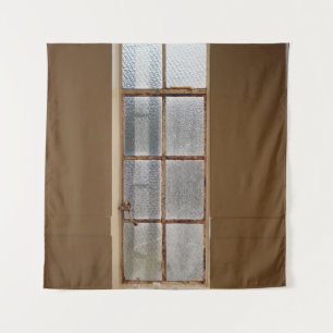 TAPIZ VENTANA DE 8 PANELES DE VIDRIO TRANSPARENTE CERRAD