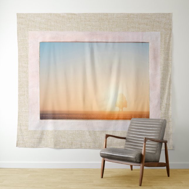 Tapiz Ventana de textura de línea natural con la vista (In situ (horizontal))