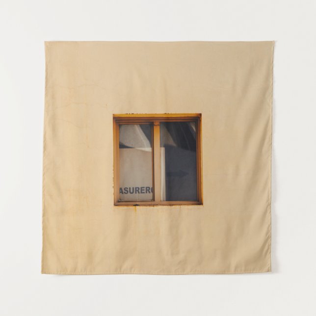 TAPIZ VENTANA DE VIDRIO DE MADERA MARRÓN (Anverso)