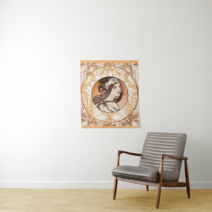 Tapiz Ventana de vidrio manchada por Alphonse Mucha