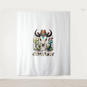 Tapiz Verano abajo Cowboy Cow Skull cactus occidental