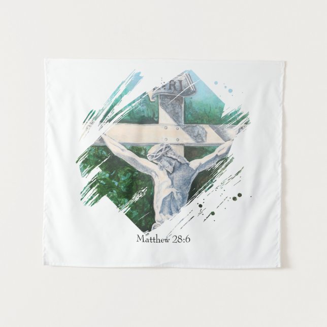 Tapiz Verso de la Biblia Él es creencia creciente (Anverso (horizontal))